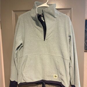 Outdoor Research Trail Mix Quarter Zip Pullover Blur Size Small
